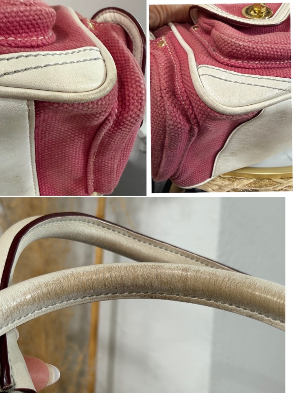 Coach Vintage Y2k Pink Legacy Gallery Turn Lock Satchel Handbag Style 1874 Rare - Picture 8 of 11